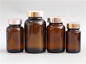 棕色廣口藥用玻璃瓶